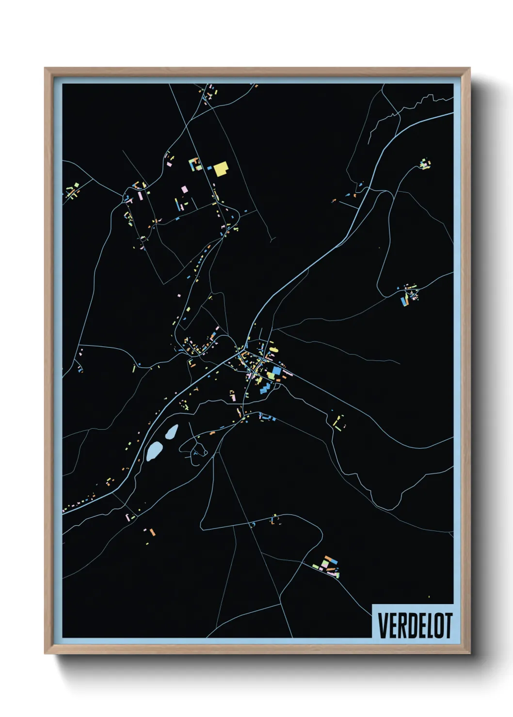 Une affiche de carte sur Verdelot