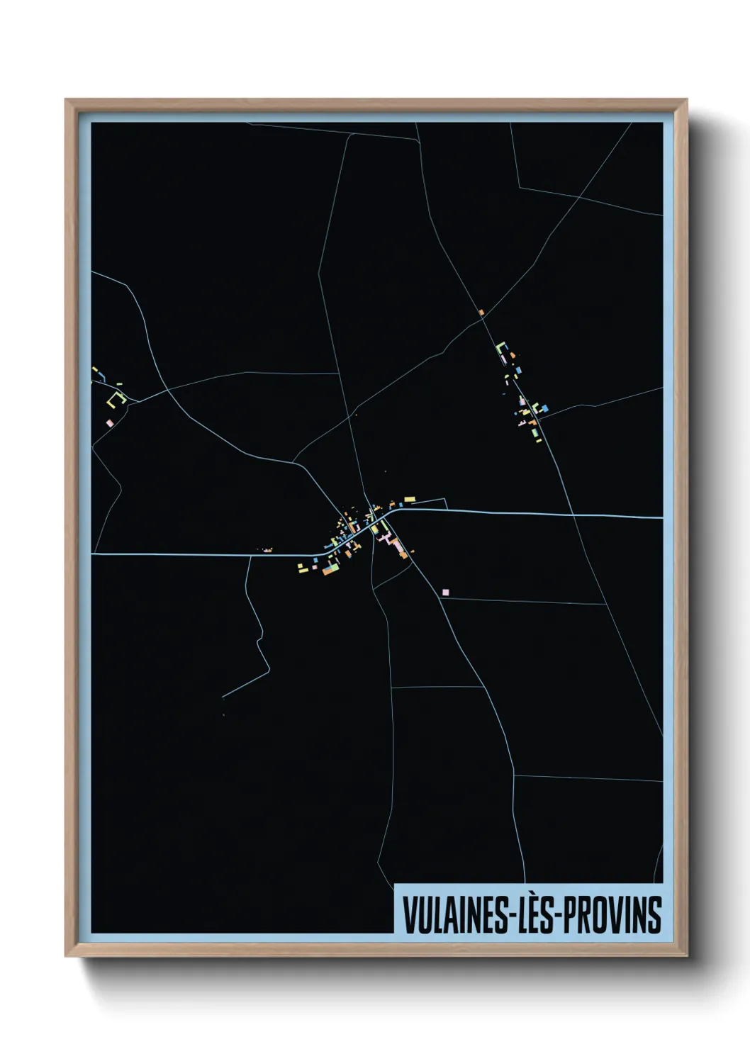 Une affiche de carte sur Vulaines-lès-Provins