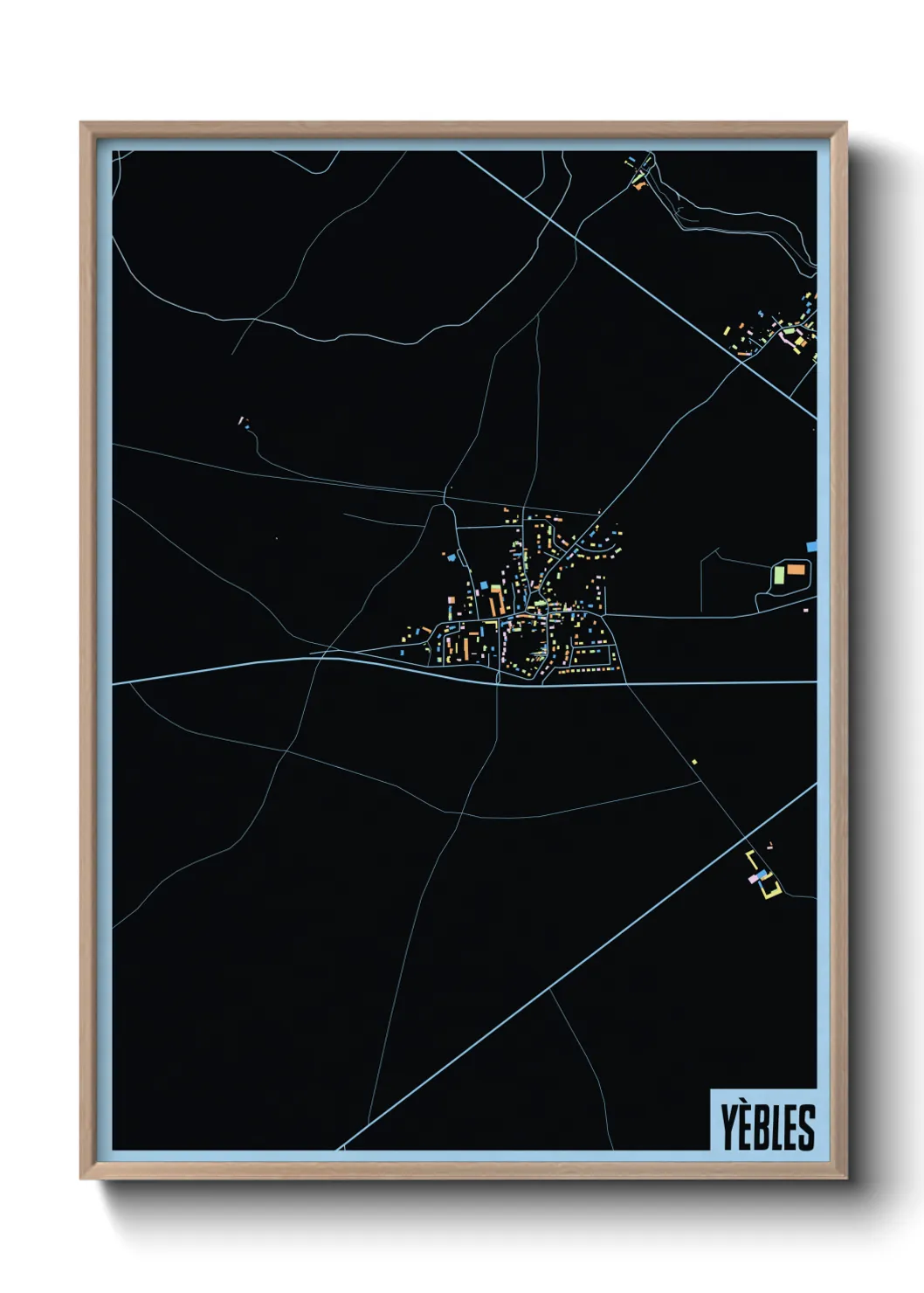 Une affiche de carte sur Yèbles