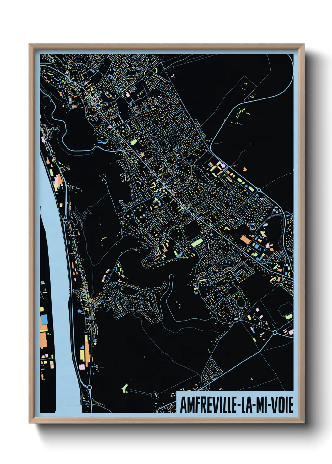 Une affiche de carte sur Amfreville-la-Mi-Voie