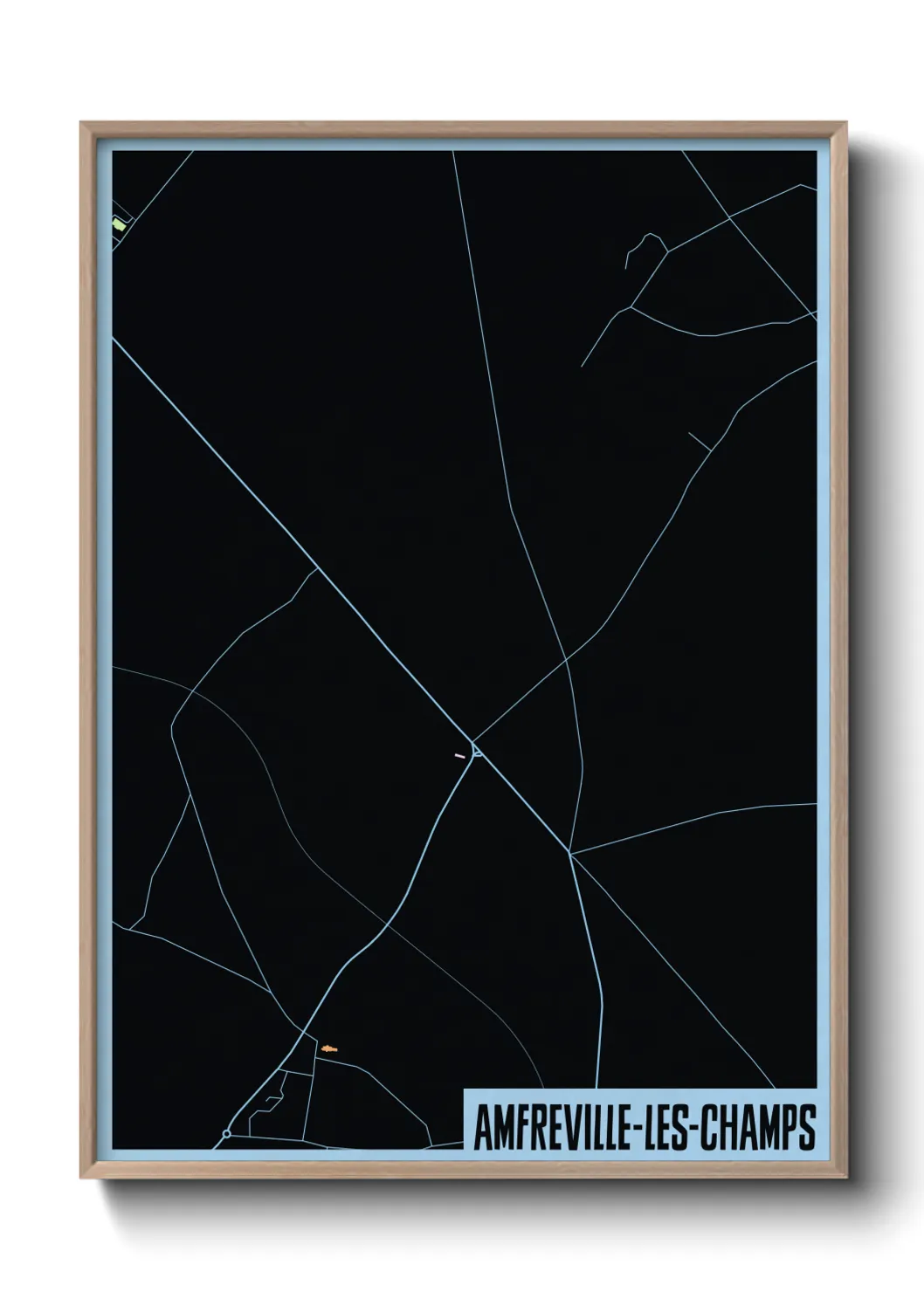 Une affiche de carte sur Amfreville-les-Champs