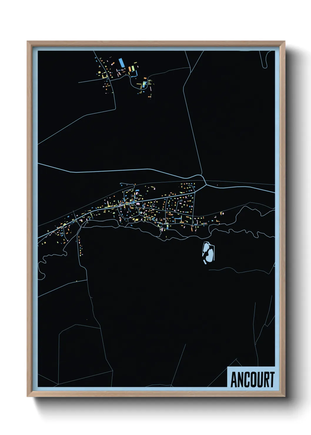 Une affiche de carte sur Ancourt