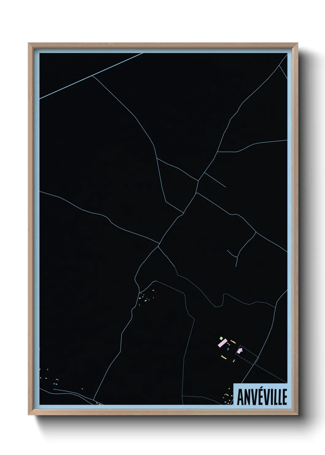 Une affiche de carte sur Anvéville