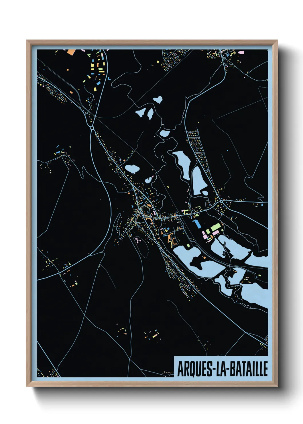 Une affiche de carte sur Arques-la-Bataille