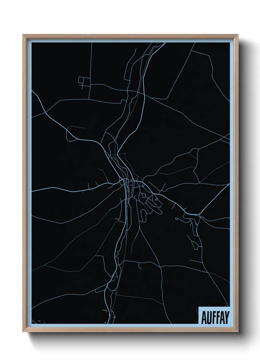 Une affiche de carte sur Auffay