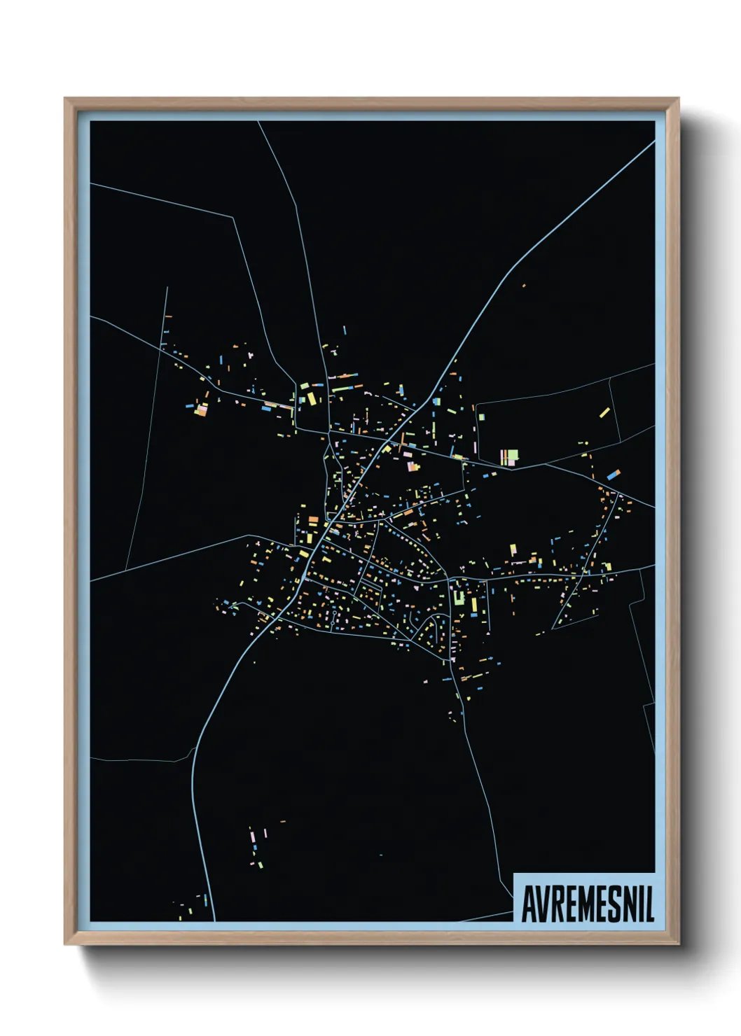 Une affiche de carte sur Avremesnil