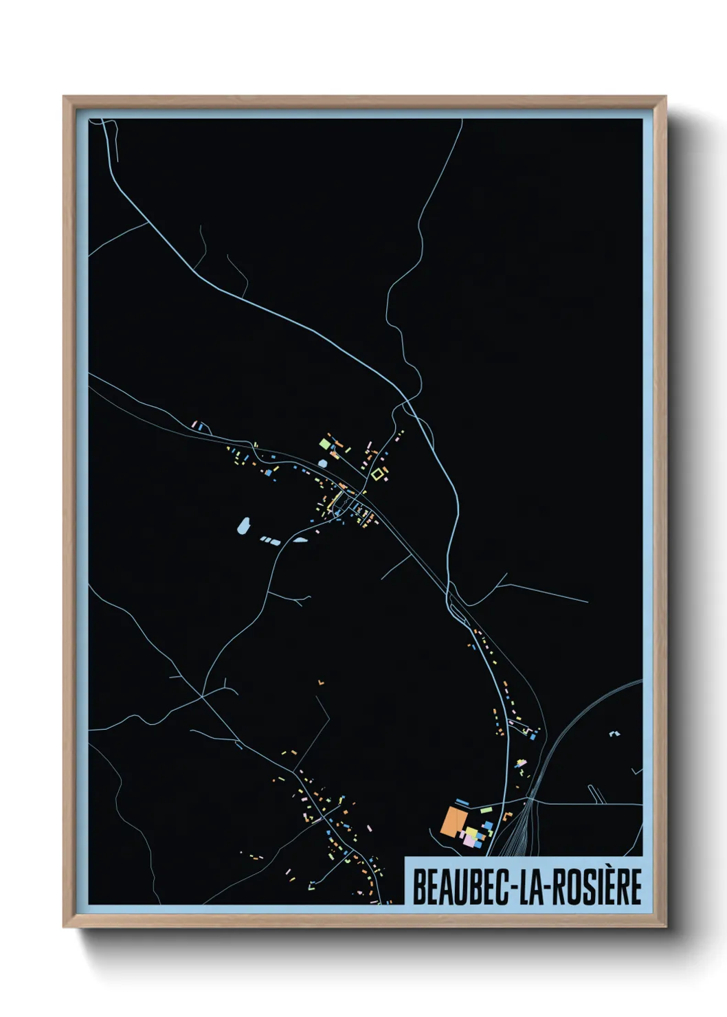 Une affiche de carte sur Beaubec-la-Rosière