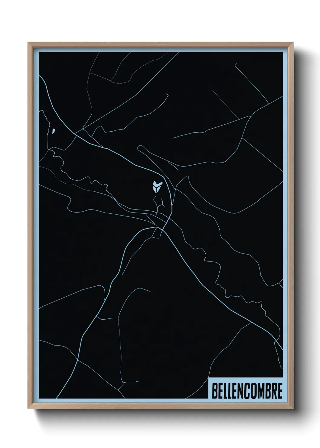 Une affiche de carte sur Bellencombre