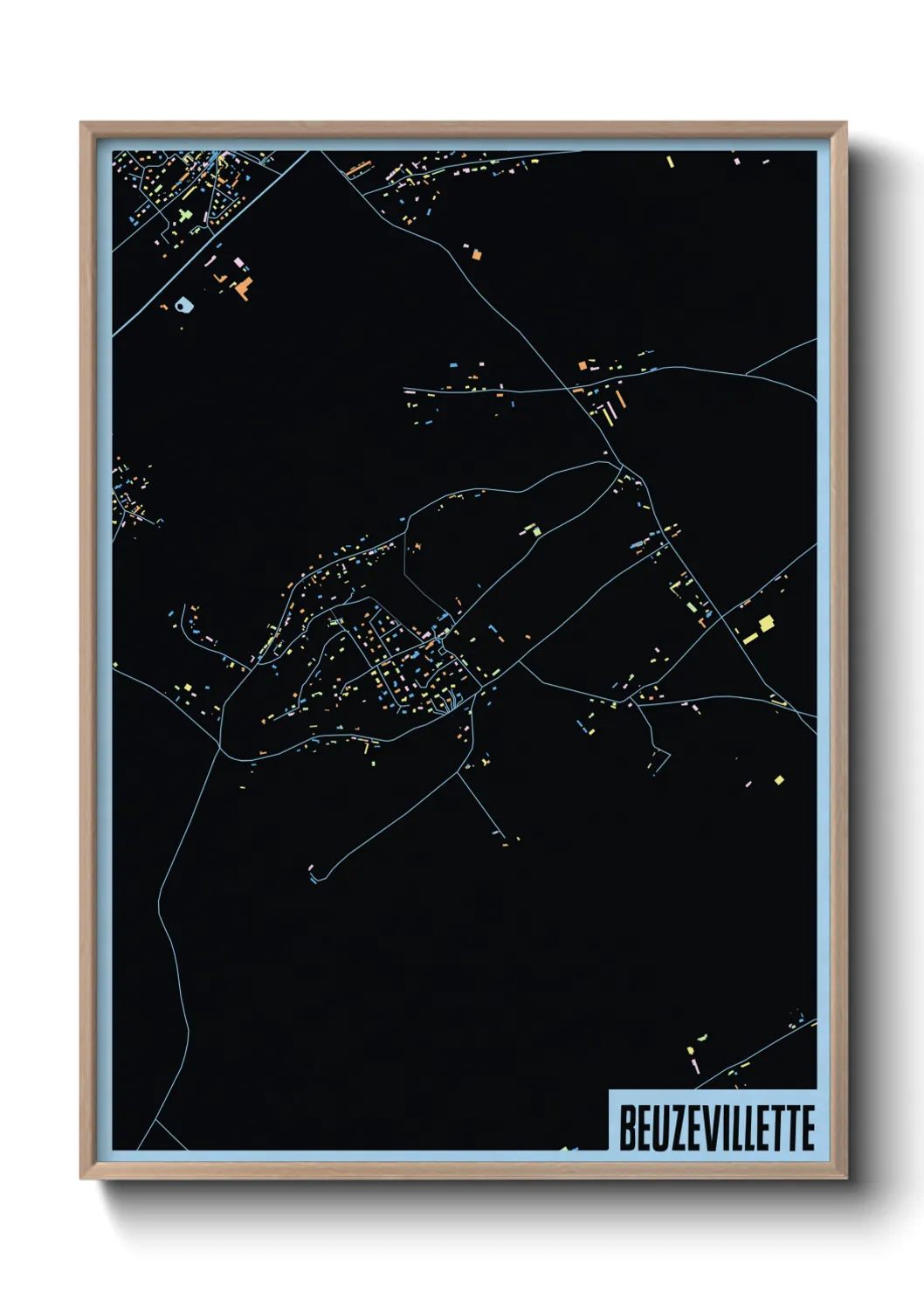 Une affiche de carte sur Beuzevillette