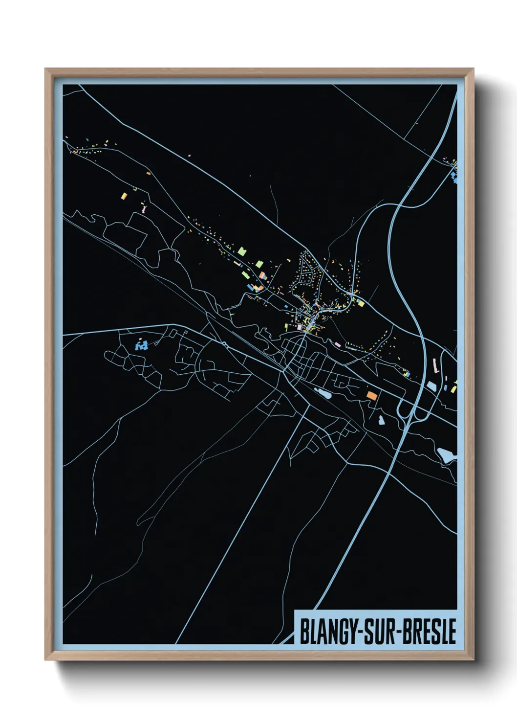 Une affiche de carte sur Blangy-sur-Bresle