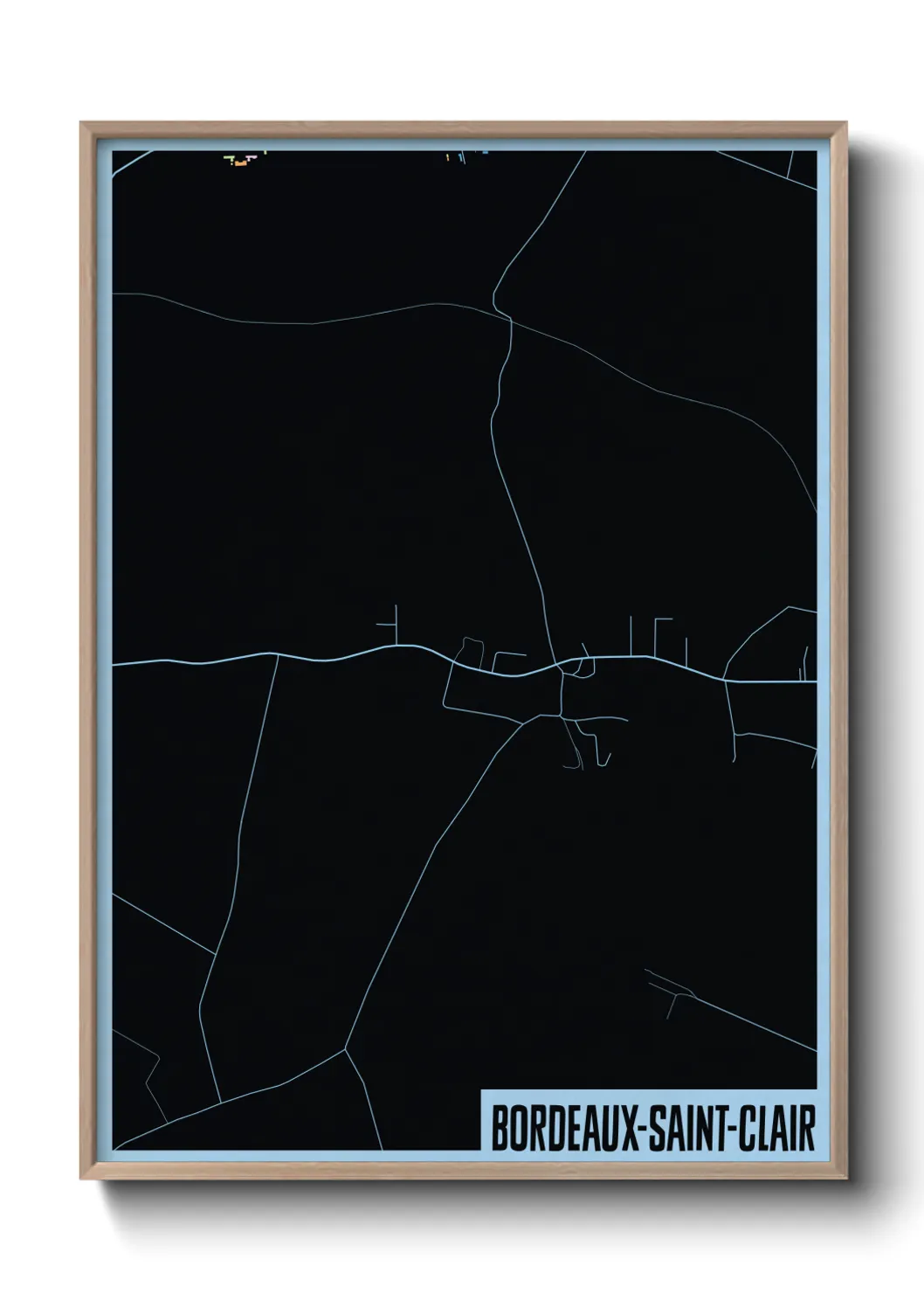 Une affiche de carte sur Bordeaux-Saint-Clair