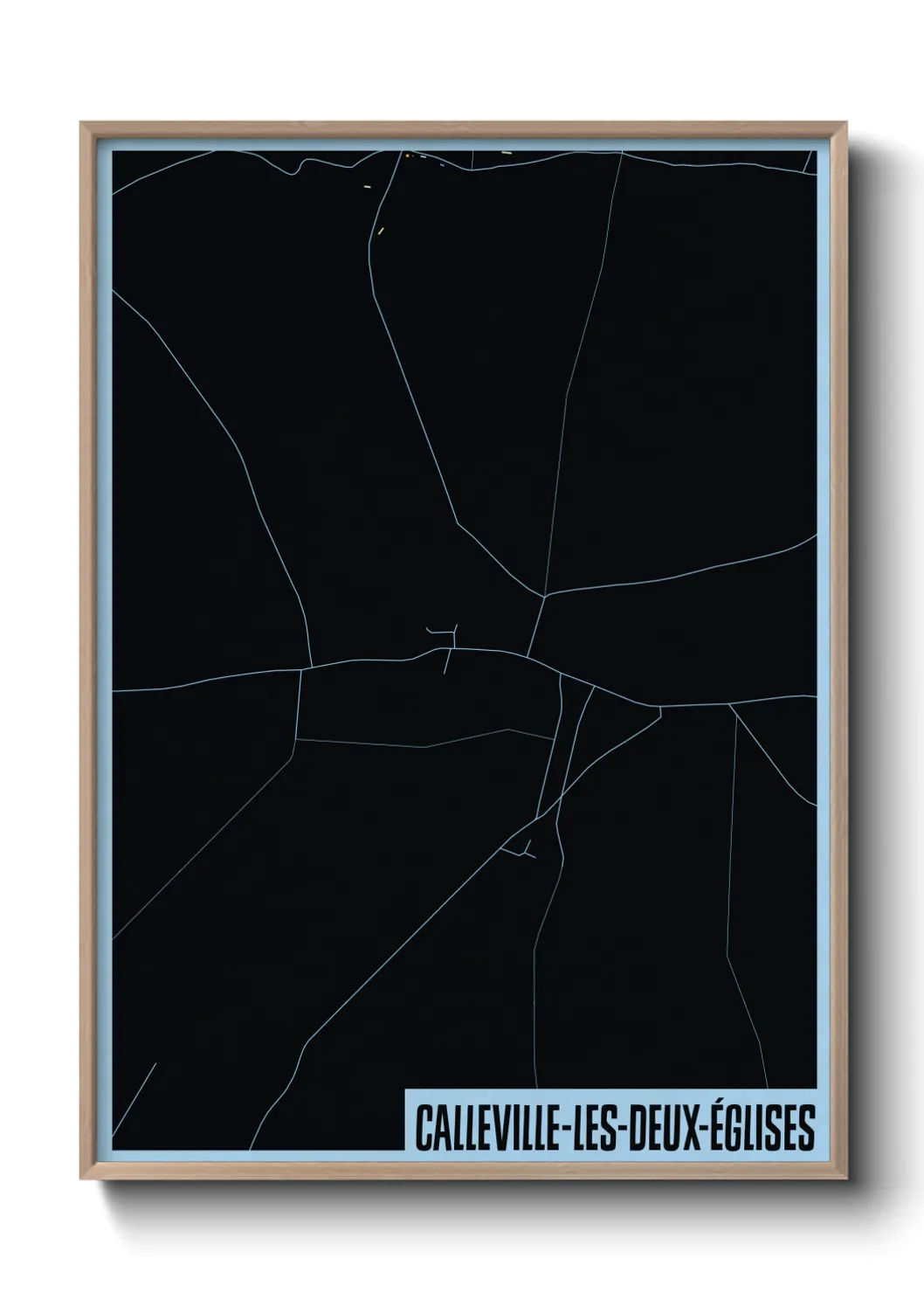 Un poster carteCalleville-les-Deux-Églises