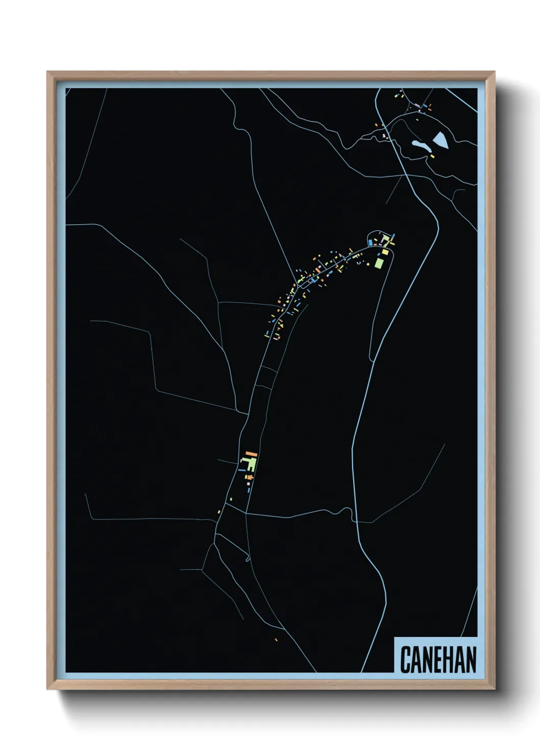 Une affiche de carte sur Canehan