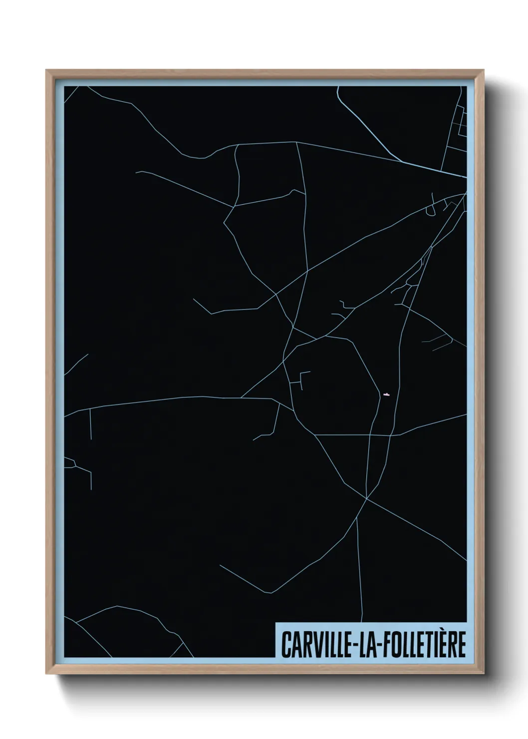 Une affiche de carte sur Carville-la-Folletière