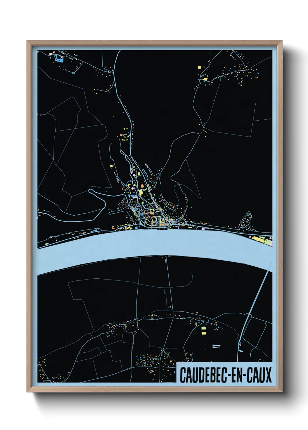 Un poster carteCaudebec-en-Caux