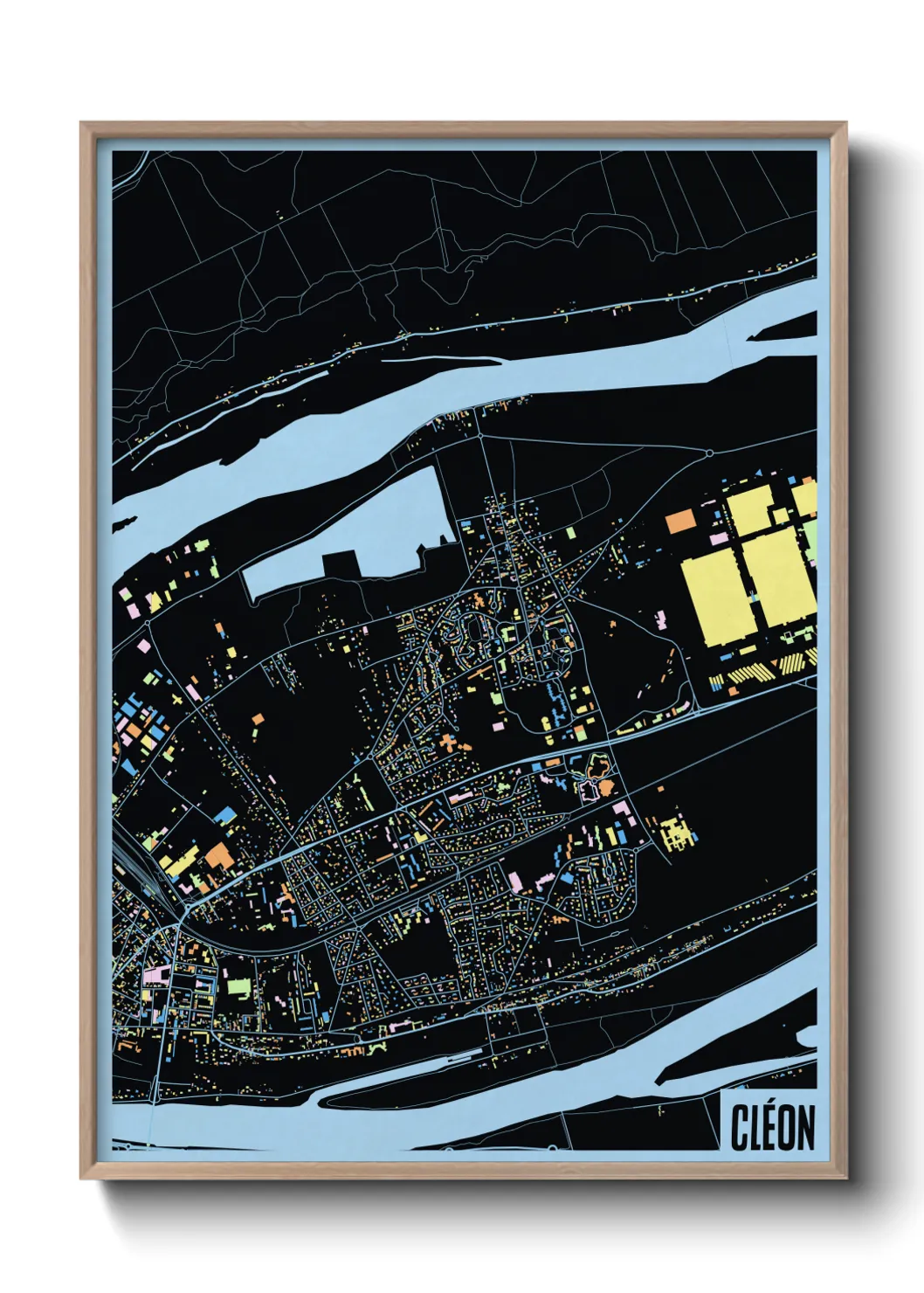 Une affiche de carte sur Cléon