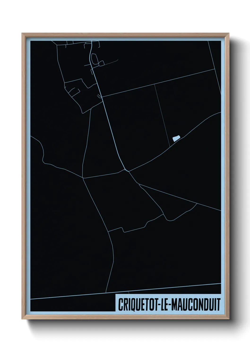 Une affiche de carte sur Criquetot-le-Mauconduit