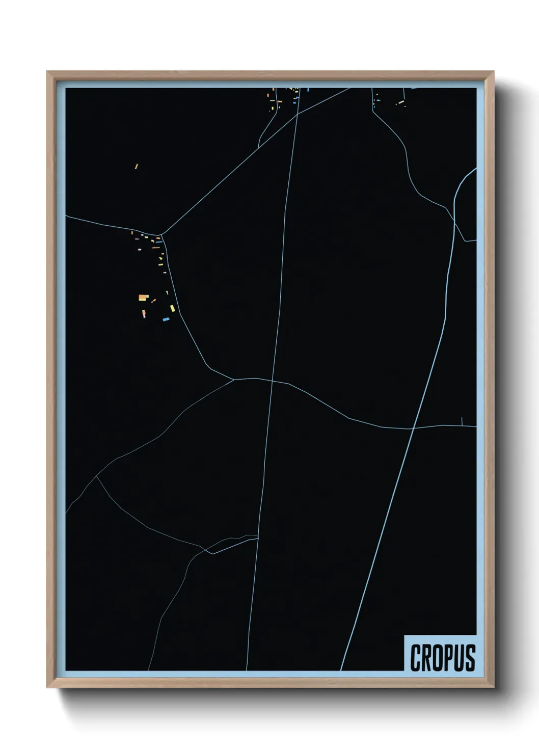 Une affiche de carte sur Cropus