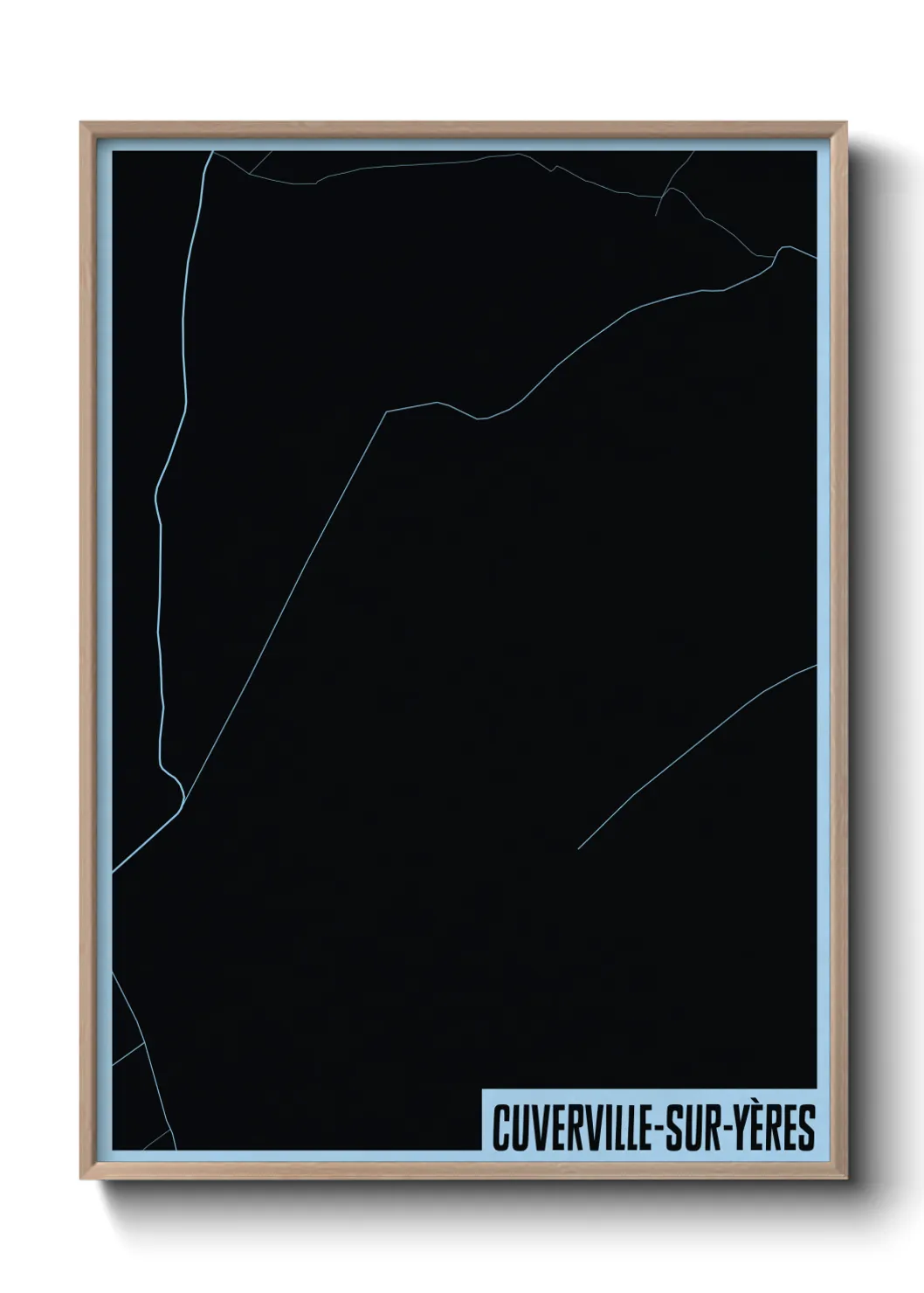 Une affiche de carte sur Cuverville-sur-Yères