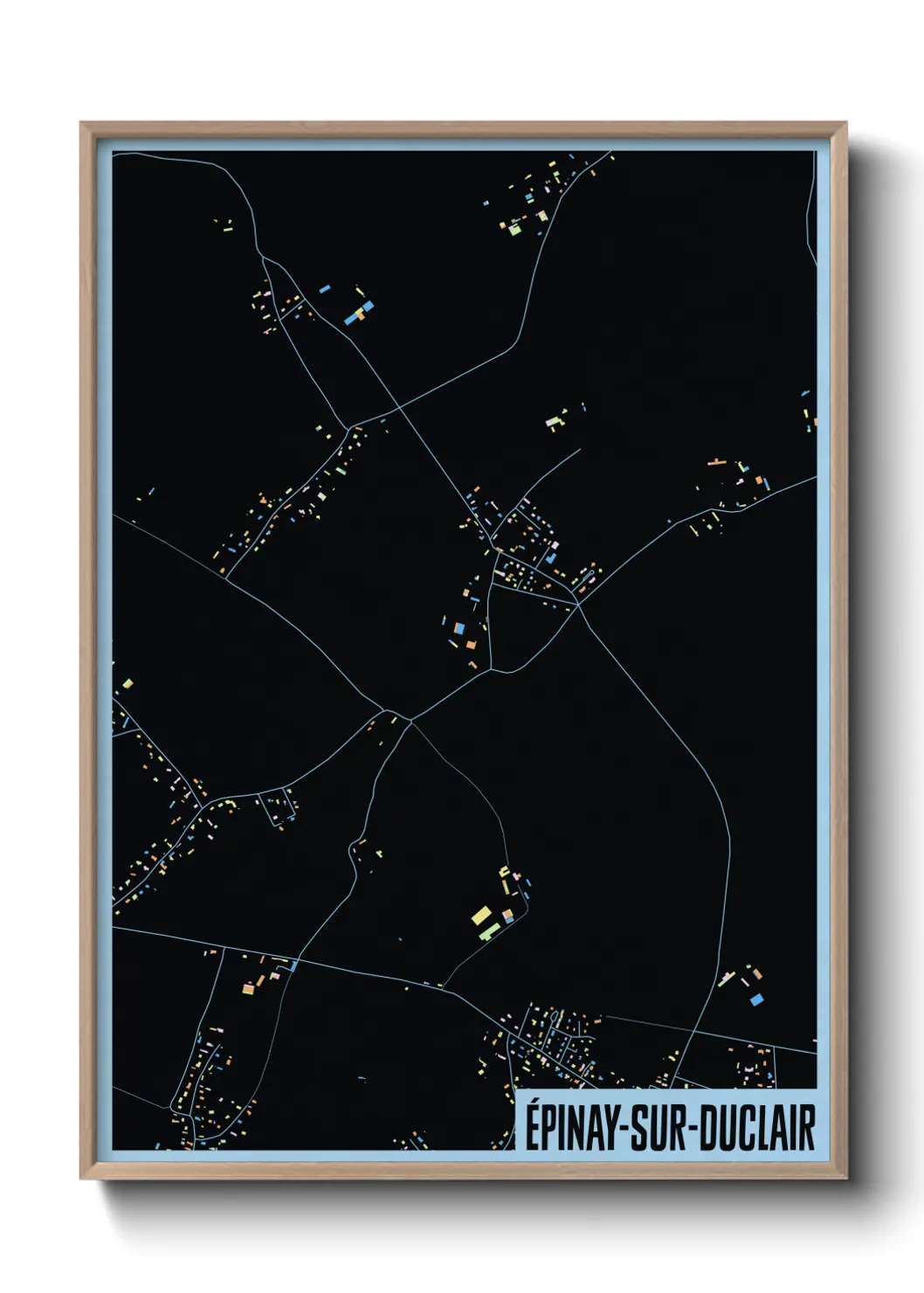 Une affiche de carte sur Épinay-sur-Duclair