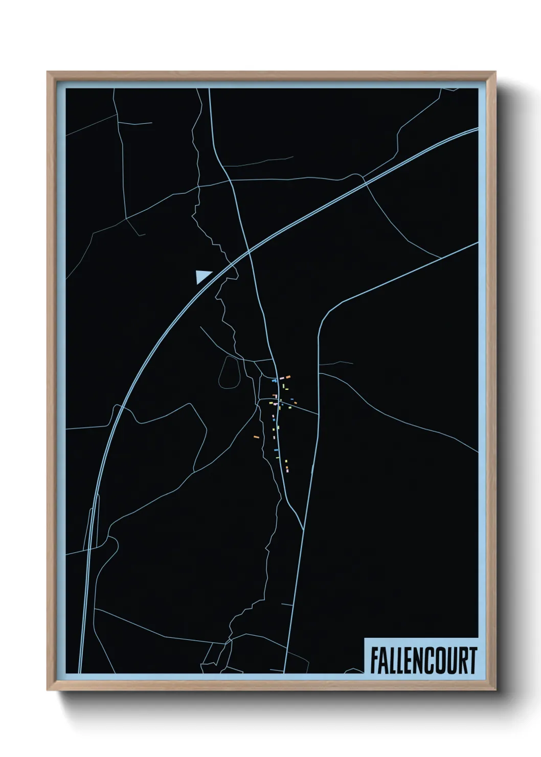 Une affiche de carte sur Fallencourt