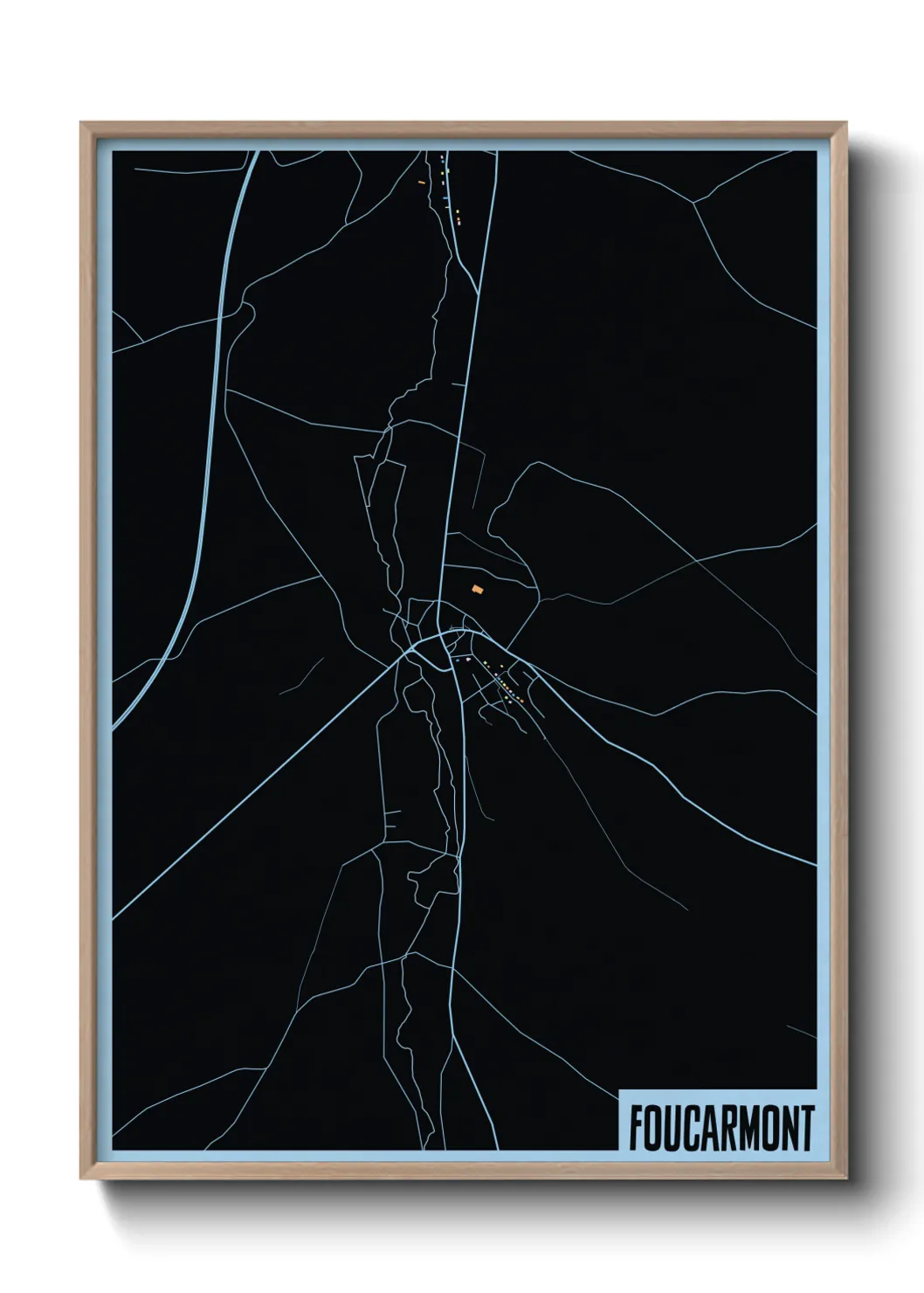 Une affiche de carte sur Foucarmont