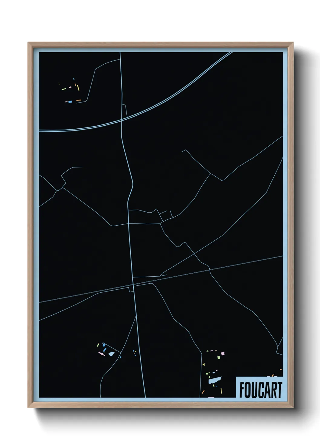 Une affiche de carte sur Foucart