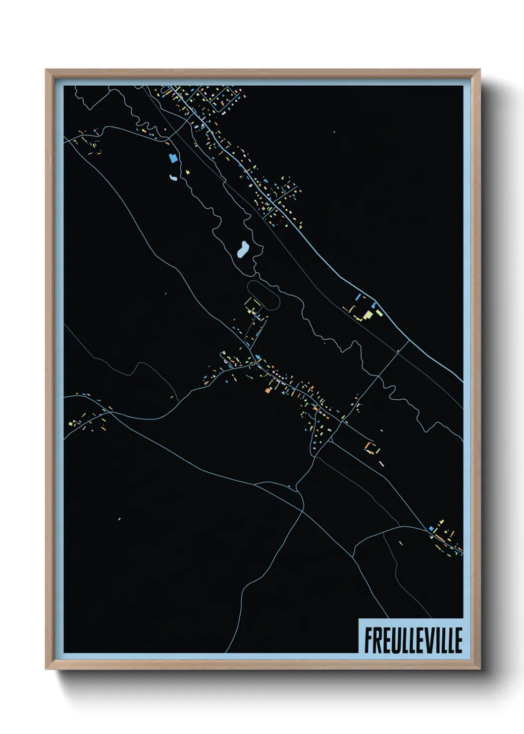 Une affiche de carte sur Freulleville