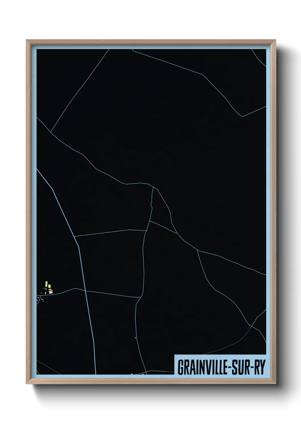 Une affiche de carte sur Grainville-sur-Ry