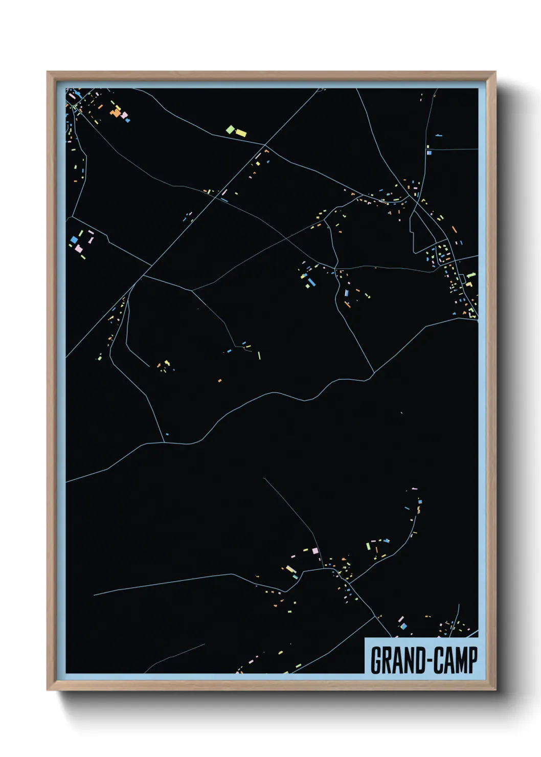Une affiche de carte sur Grand-Camp