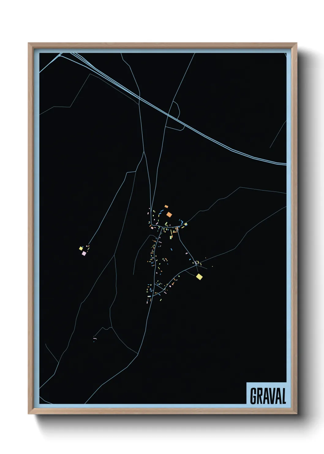 Une affiche de carte sur Graval