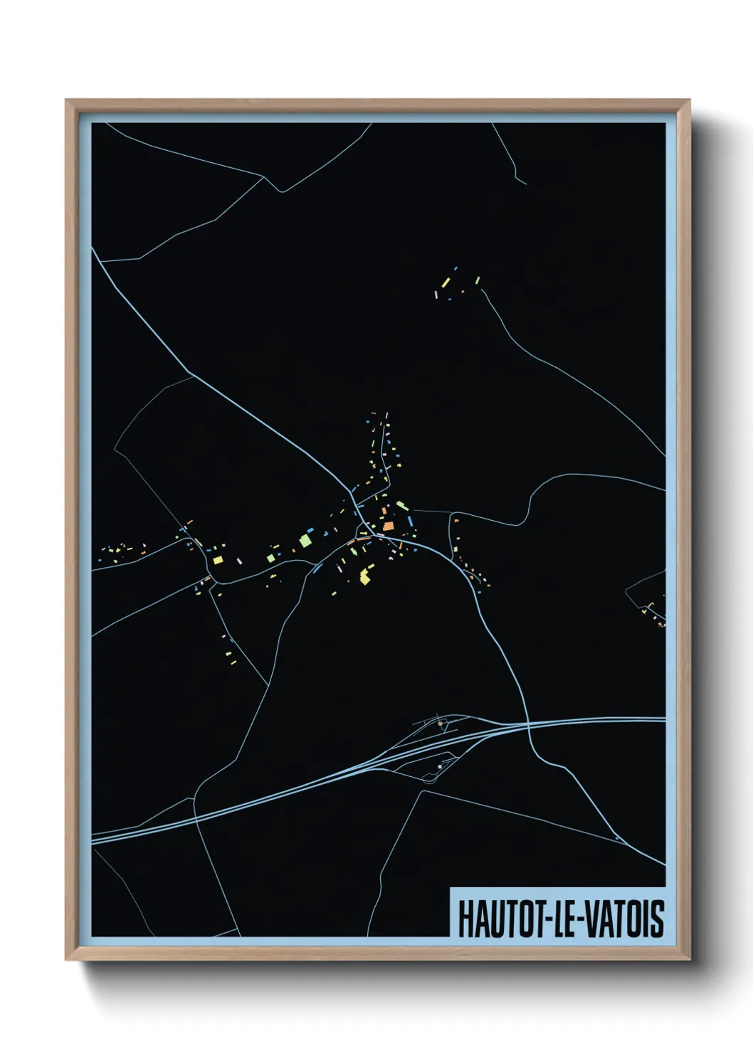 Une affiche de carte sur Hautot-le-Vatois