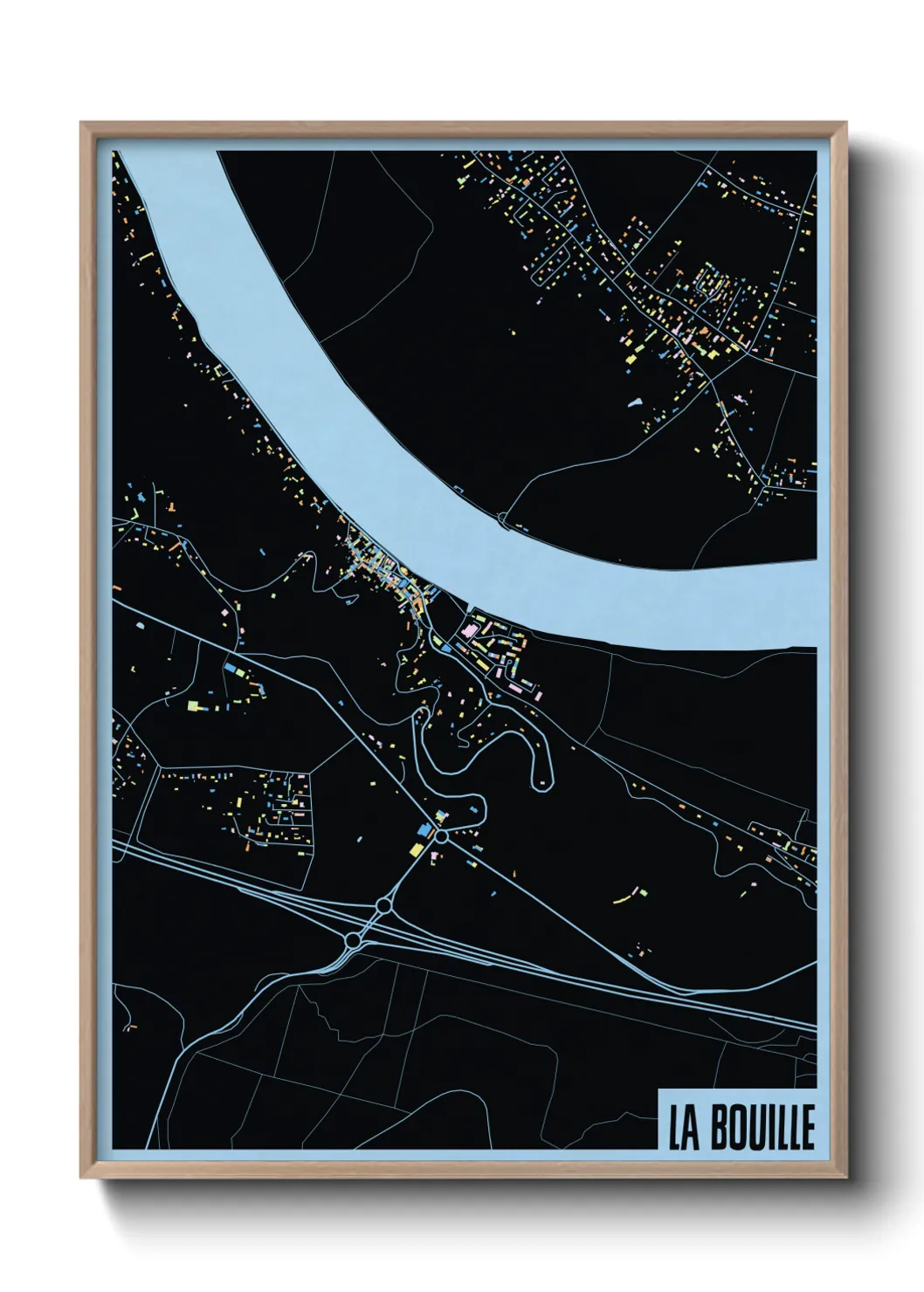 Une affiche de carte sur La Bouille