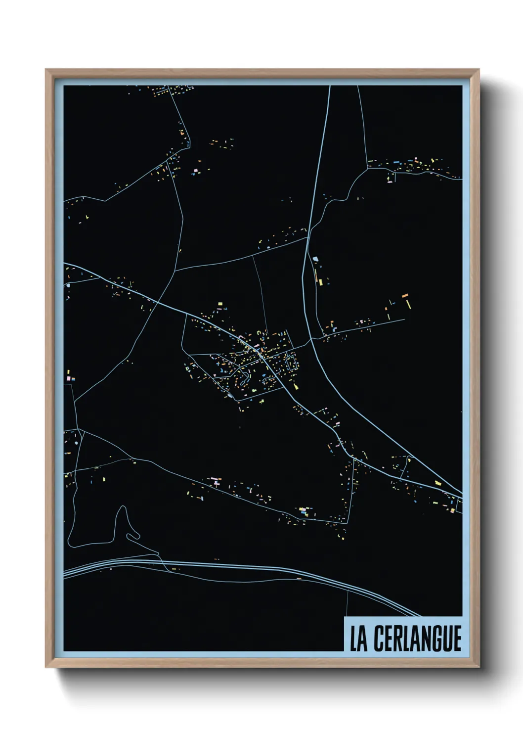 Une affiche de carte sur La Cerlangue