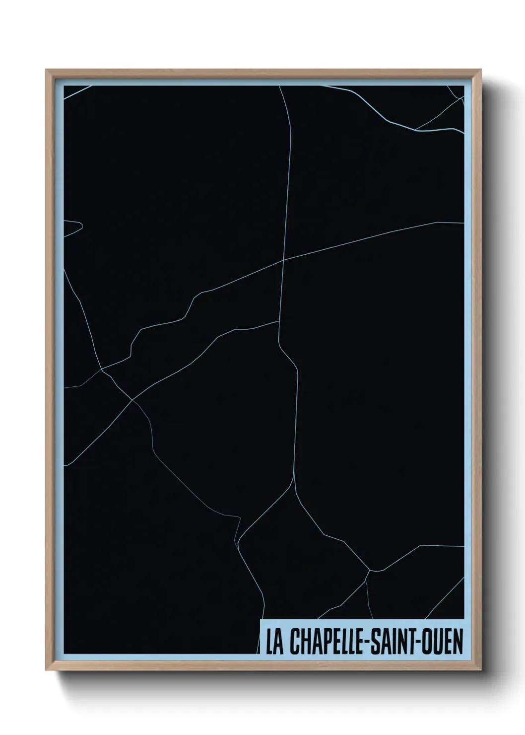 Une affiche de carte sur La Chapelle-Saint-Ouen