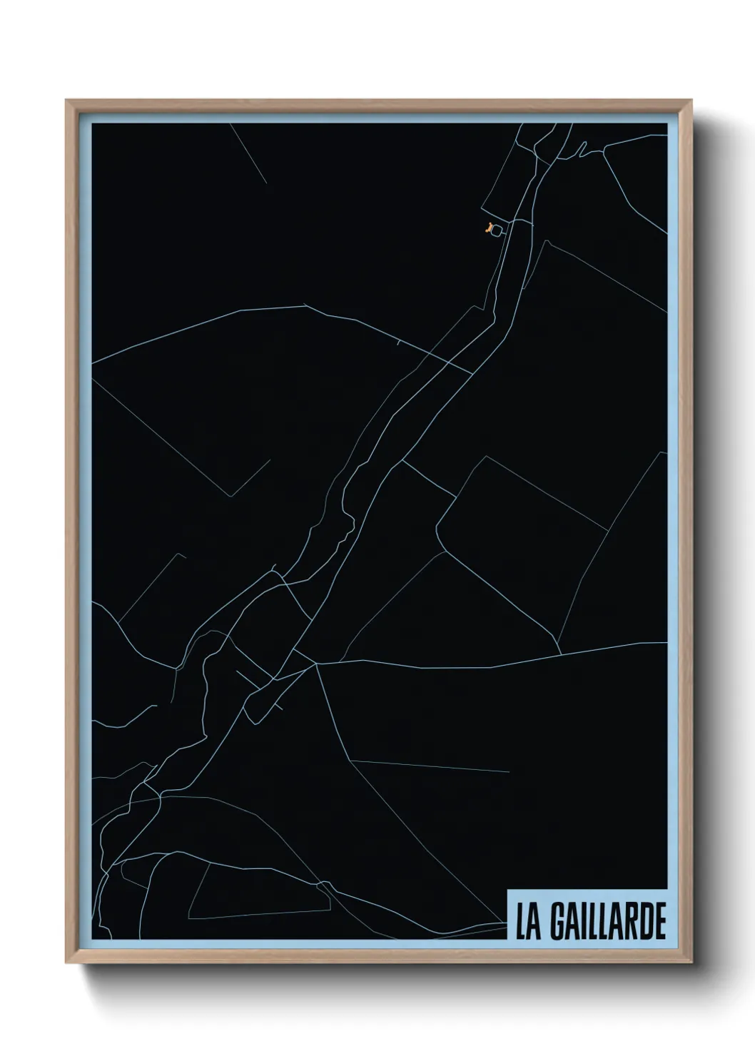 Une affiche de carte sur La Gaillarde