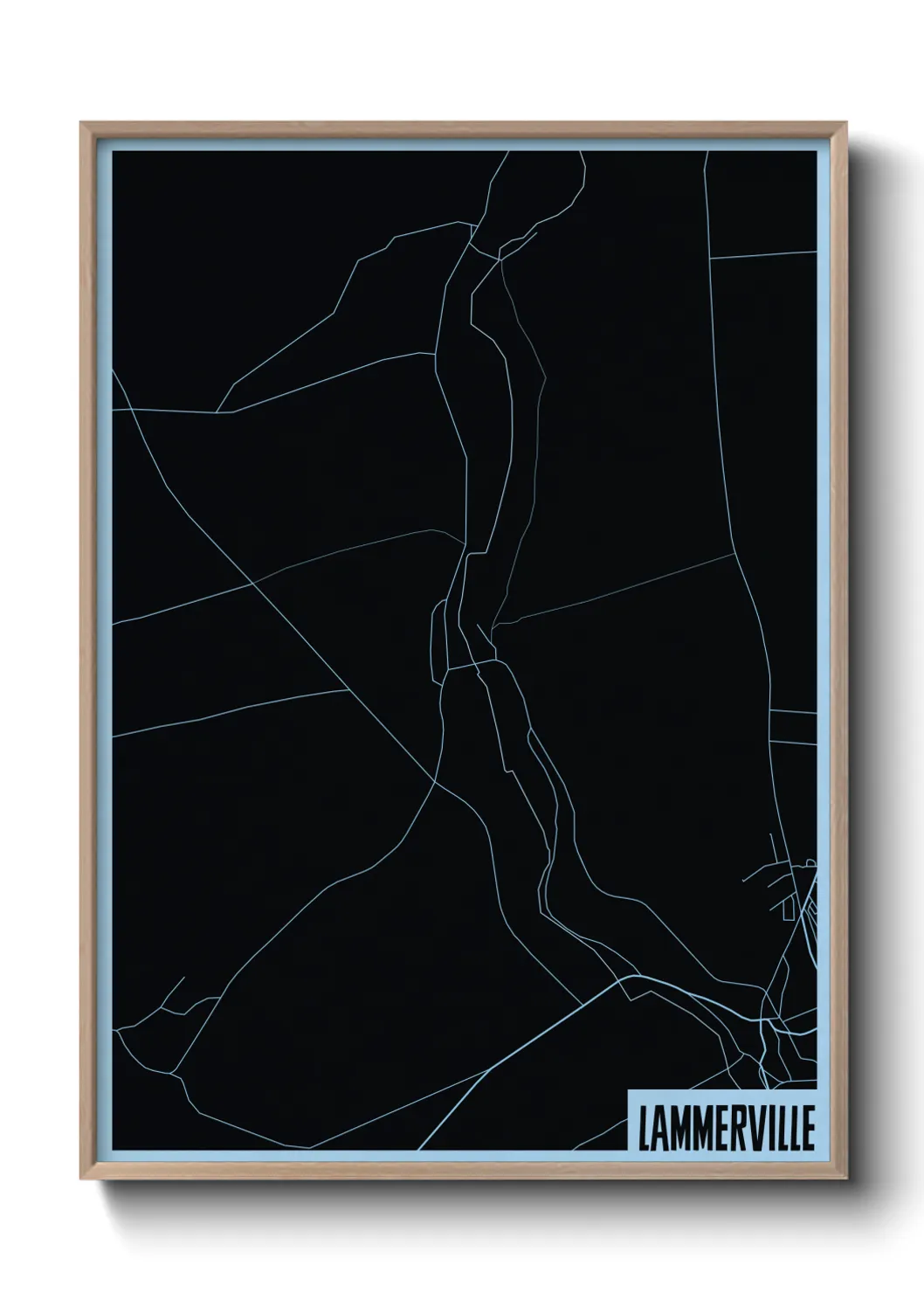 Une affiche de carte sur Lammerville