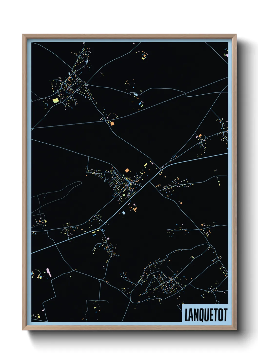 Une affiche de carte sur Lanquetot