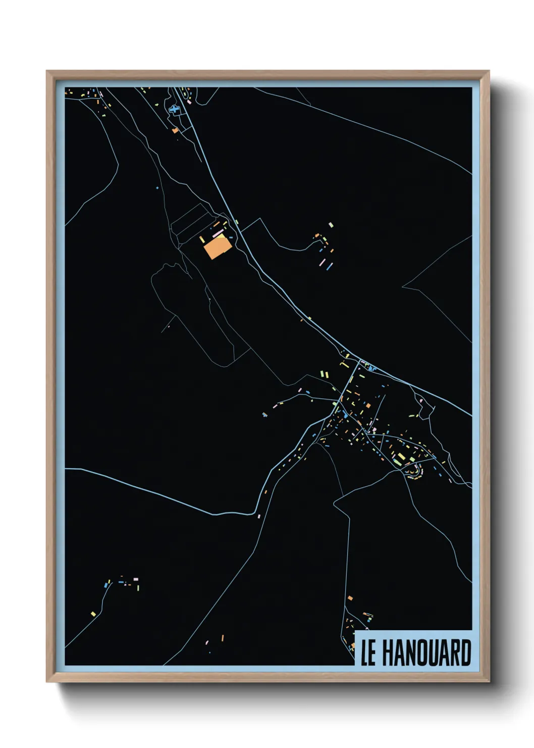 Une affiche de carte sur Le Hanouard