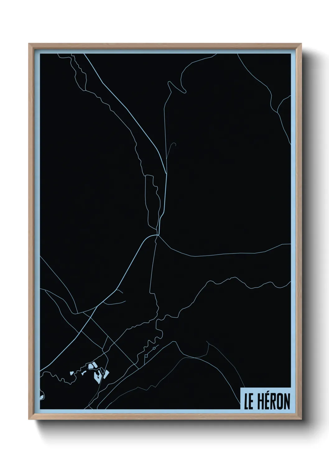 Une affiche de carte sur Le Héron