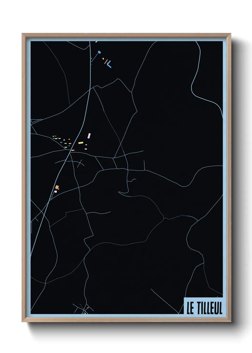 Une affiche de carte sur Le Tilleul