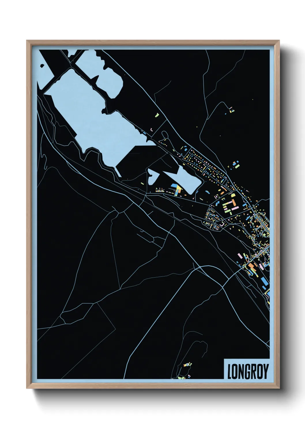 Une affiche de carte sur Longroy