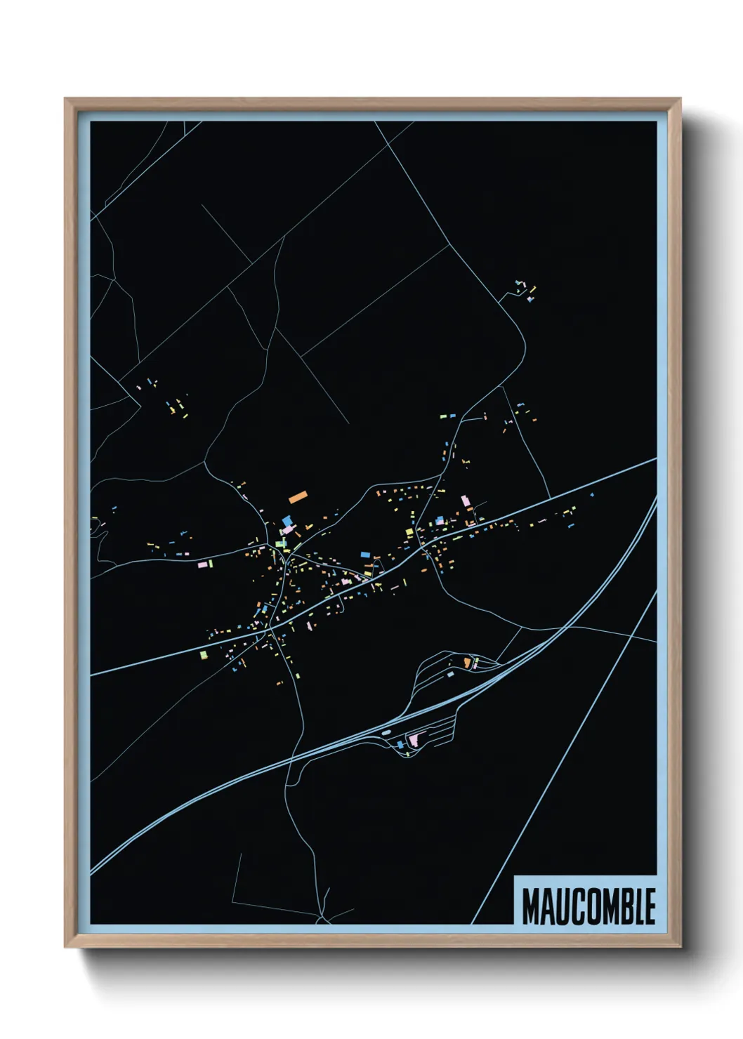 Une affiche de carte sur Maucomble