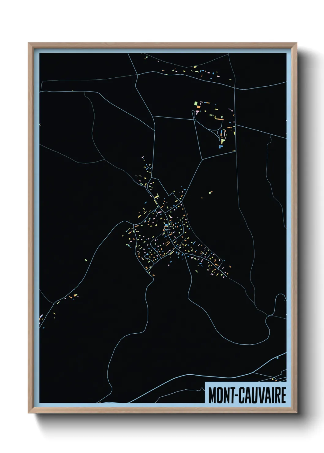 Une affiche de carte sur Mont-Cauvaire