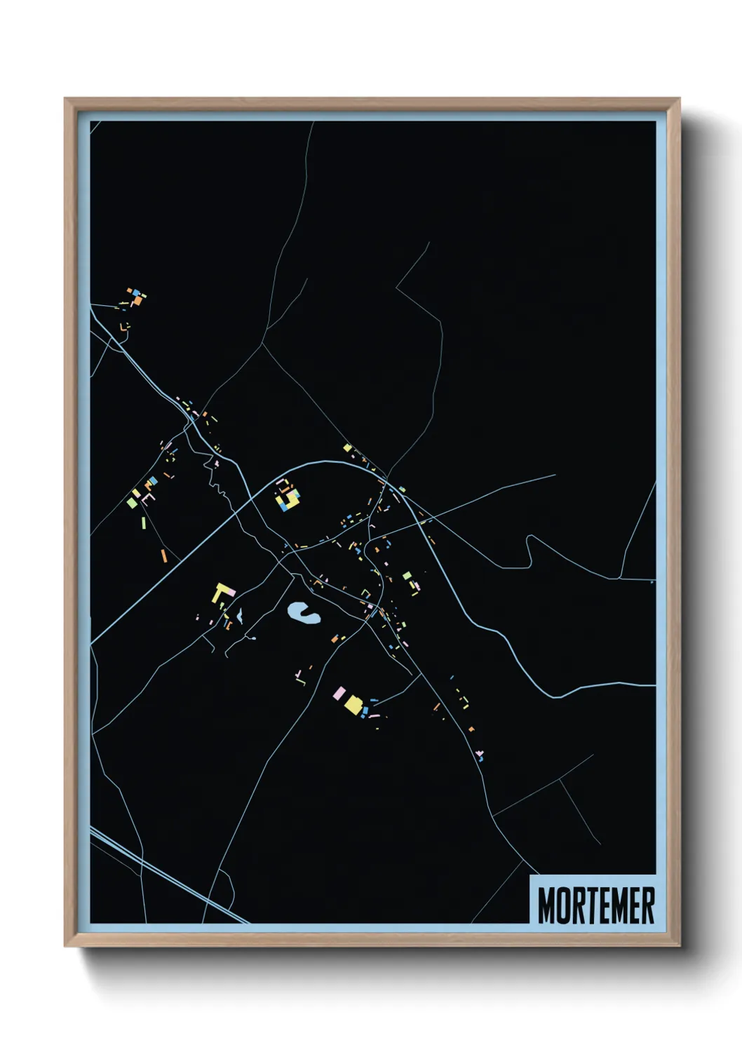 Une affiche de carte sur Mortemer