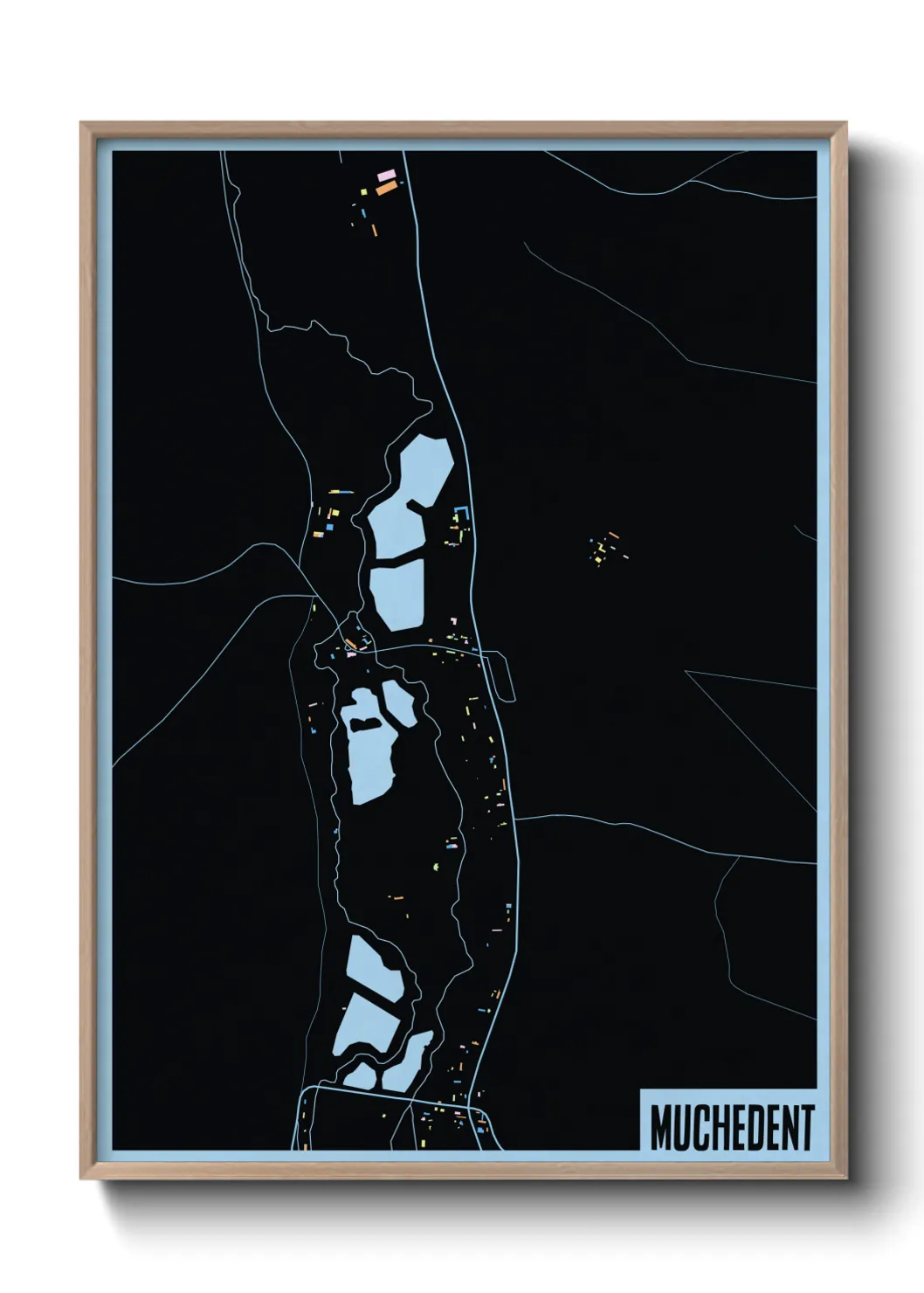 Une affiche de carte sur Muchedent