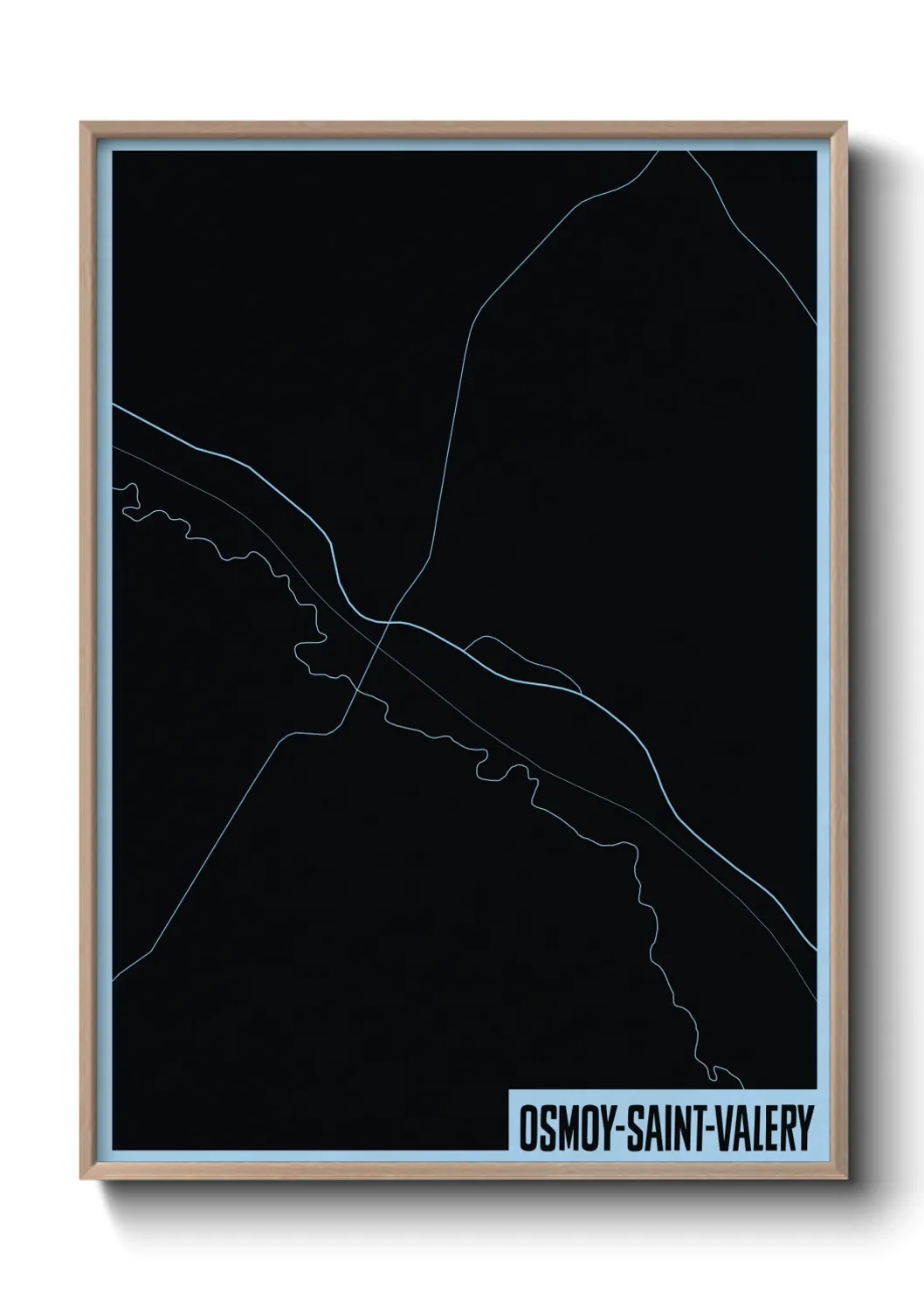 Une affiche de carte sur Osmoy-Saint-Valery