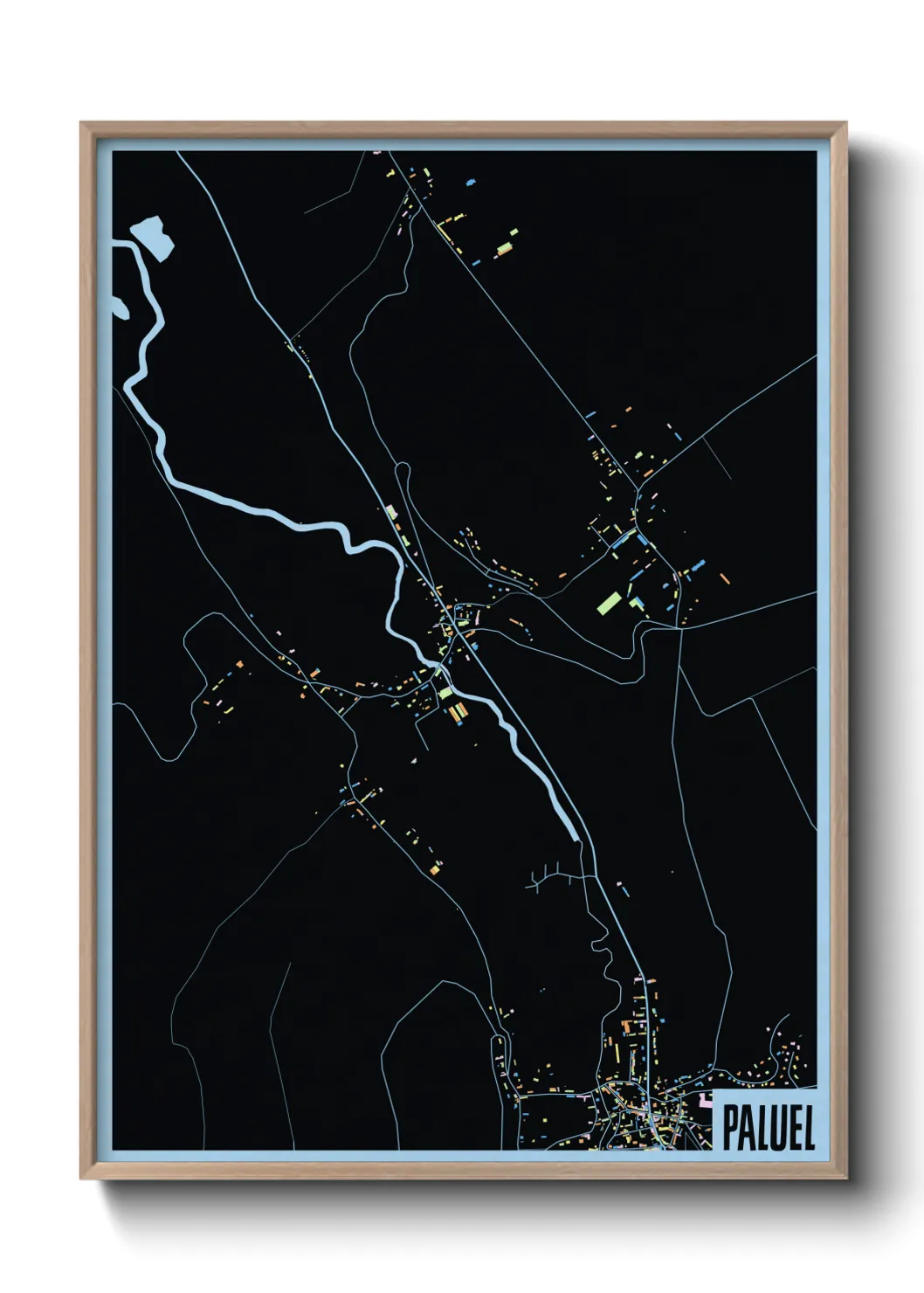 Une affiche de carte sur Paluel