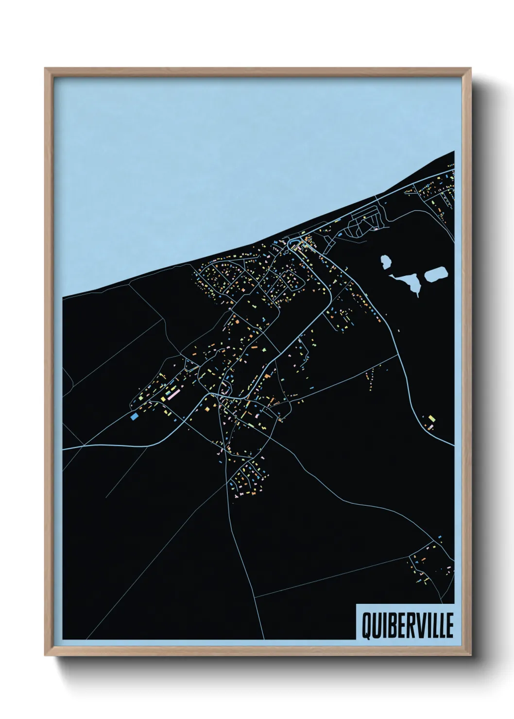Une affiche de carte sur Quiberville