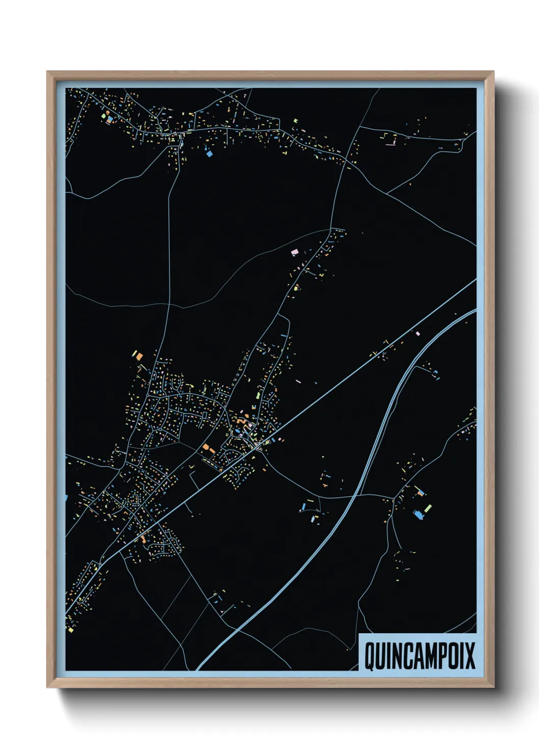 Une affiche de carte sur Quincampoix